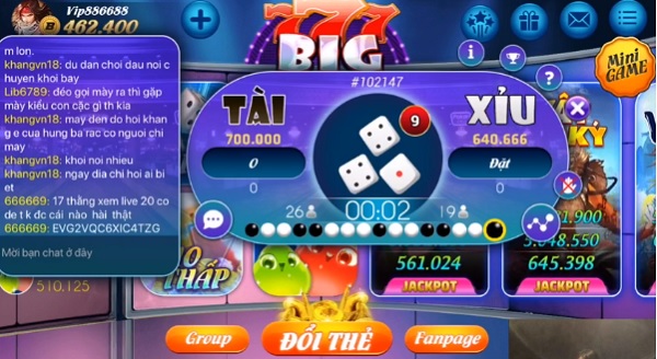 Big777 Club có ứng dụng cá cược cho mobile