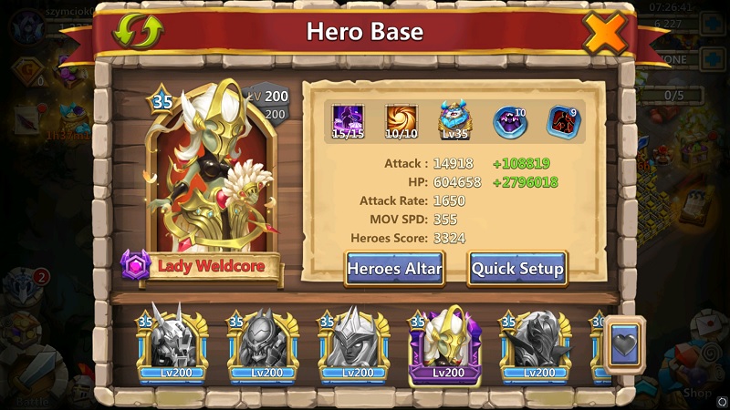 Hướng dẫn cách chọn Talent cho tướng game Castle Clash