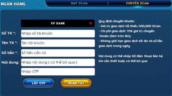 Nạp tiền đơn giản