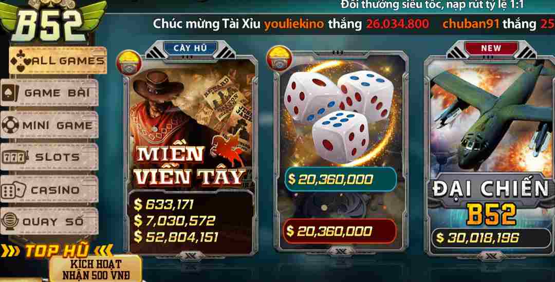 Review B52 và danh mục game bài cụ thể