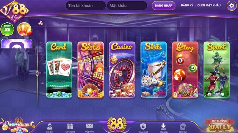 Hệ thống game đổi thưởng, sự kiện tại V88vin